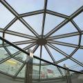 Techo de cúpula de vidrio de erección fácil prefabricando con dosel de acero prefabricado para atrio del hotel